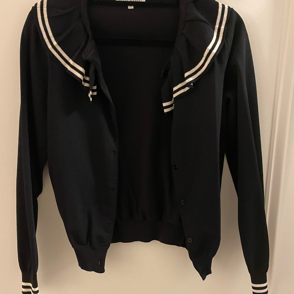 After market ruffle sweater cardigan womens size s